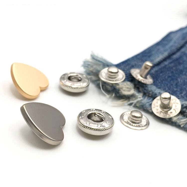 Heart-shaped metal four-button snap fastener1.jpg